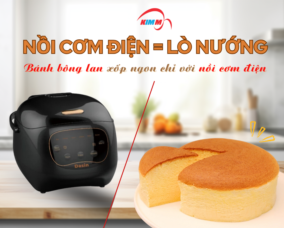 Bí Quyết Làm Bánh Bông Lan Thành Công Chỉ Với Nồi Cơm Điện Đa Năng Dasin