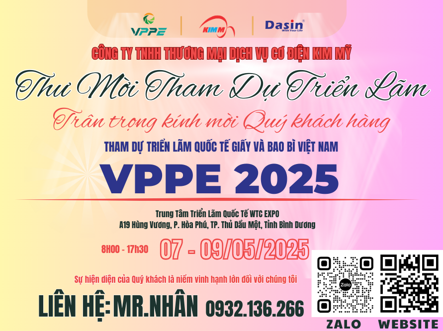Thư mời tham dự Triển lãm VPPE 2025 – Cùng Kim Mỹ khám phá xu hướng mới trong ngành giấy và thiết bị công nghiệp